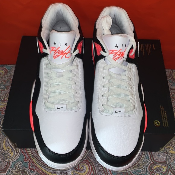 NikeFlight Legacy Black Flash CrimsonWhite USSZ 12 - Picture 7 of 12